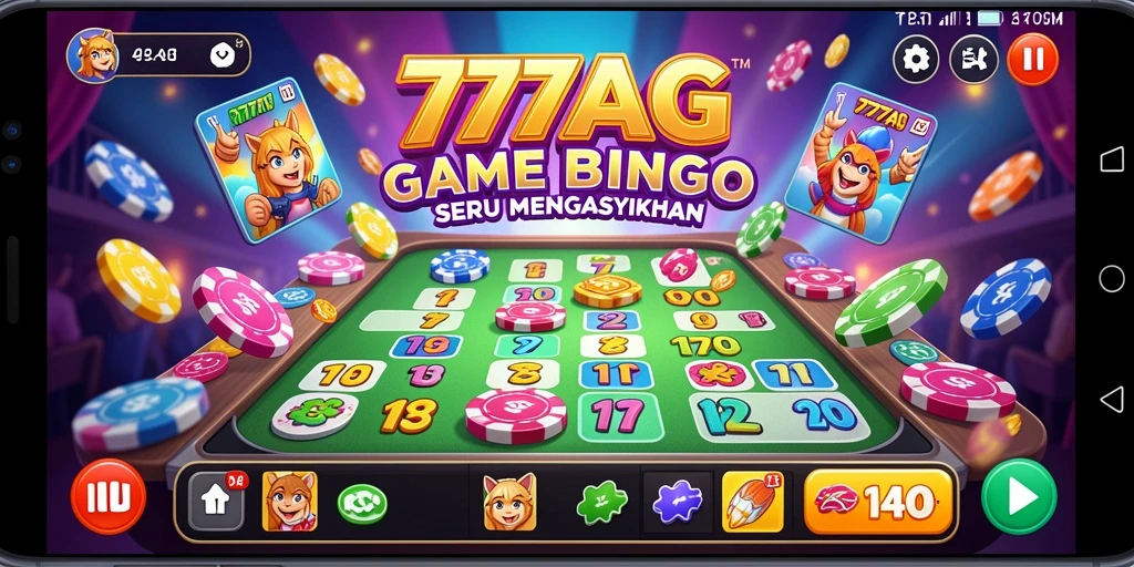 Tampilan menarik dari gameplay Bingo di 777AG.