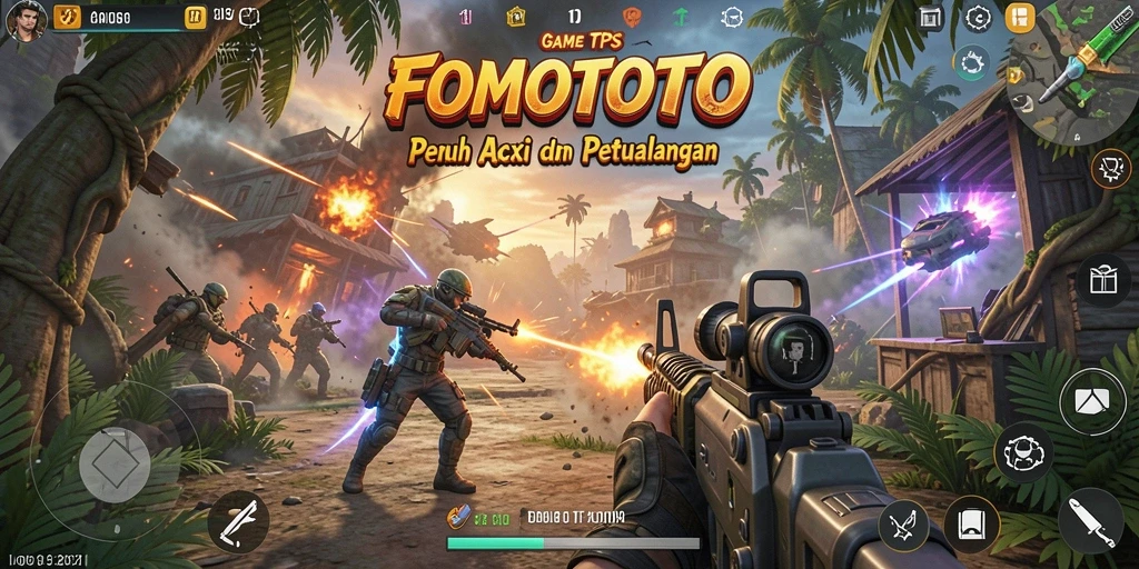 Tampilan menarik dari gameplay FOMOTOTO yang penuh aksi.