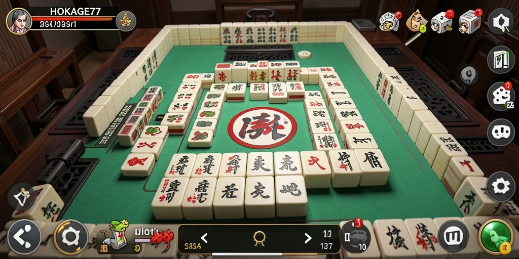 Tampilan screenshot HOKAGE77 saat bermain Mahjong yang mengasyikkan.