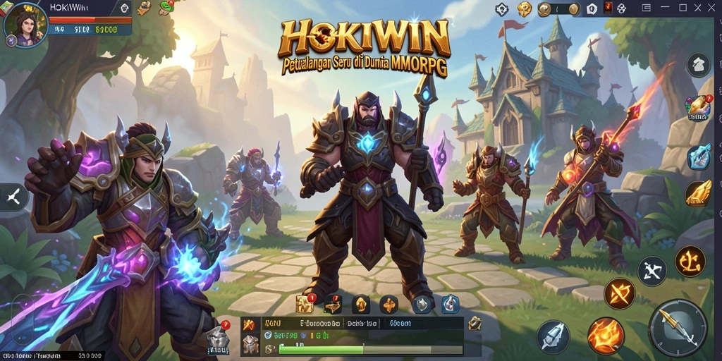 Gameplay HOKIWIN yang seru dan menantang di dunia MMORPG.