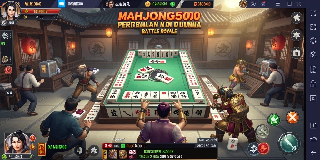 Gambaran gameplay MAHJONG500 dalam pertarungan Battle Royale yang seru.