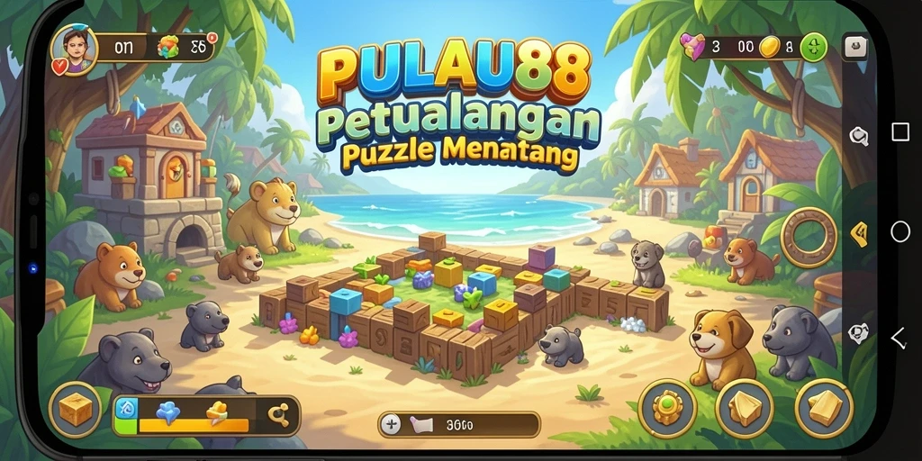 Screenshot PULAU88 menampilkan pemain yang asyik menyelesaikan puzzle.